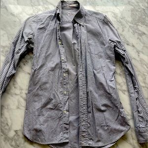 Gant light blue with white stripes long sleeve button down shirt, size XS